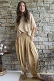 Basso Shirring Genie Pant Camel